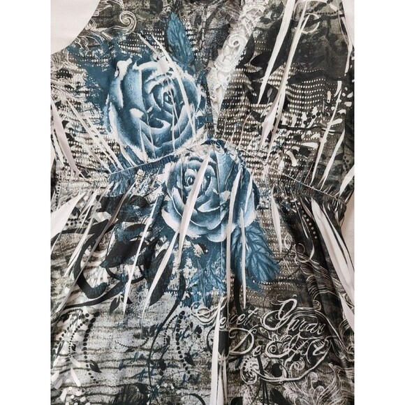 Panhandle Slim Boho Dress | Floral Lace Back | Sleeveless | Size Small - Picture 3 of 7